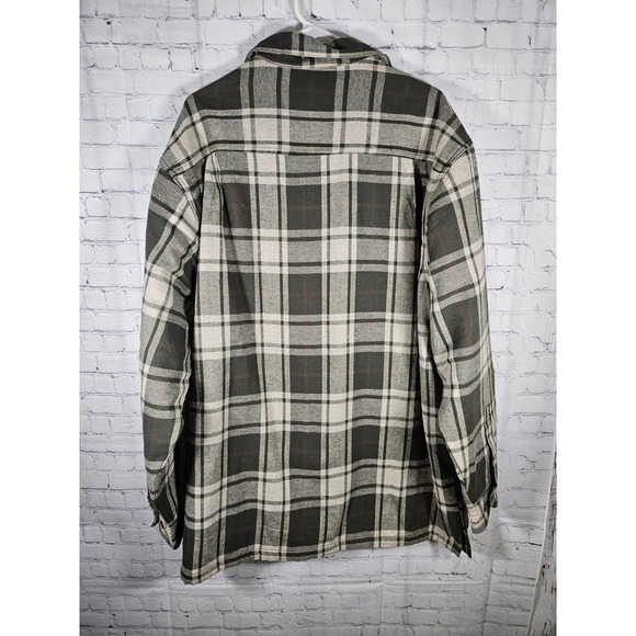 Red Head Men's Fleece Lined Plaid Jacket Green Size XL 100% Cotton Warm - Picture 6 of 8
